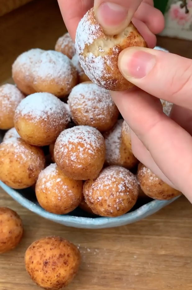 Homemade donuts.