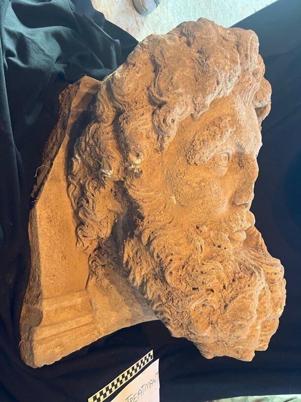 A marble head of Zeus, almost 2000 years old, was found in Turkey. Photo