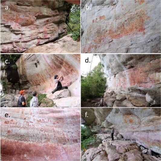 They look like aliens. On the stone cliffs of the Amazon discovered drawings of amazing animals and mysterious inscriptions