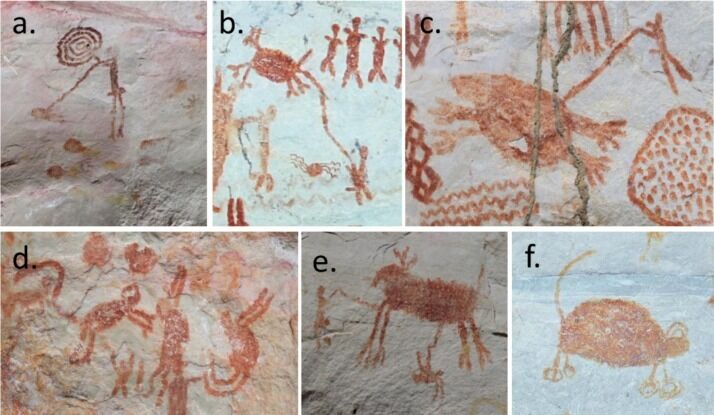 They look like aliens. On the stone cliffs of the Amazon discovered drawings of amazing animals and mysterious inscriptions