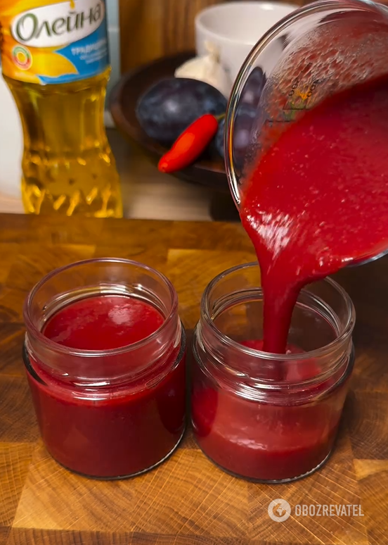 It tastes much better with it: how to make a spicy plum sauce for meat for the winter