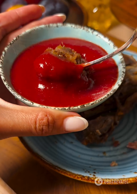 It tastes much better with it: how to make a spicy plum sauce for meat for the winter