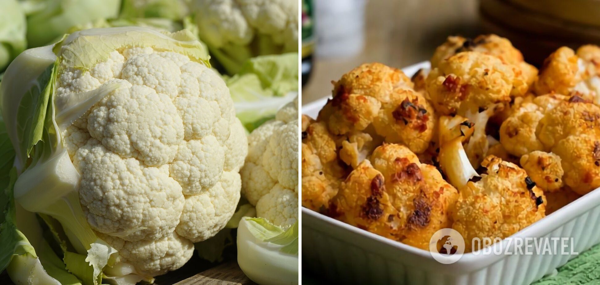 Cauliflower with turmeric and cinnamon