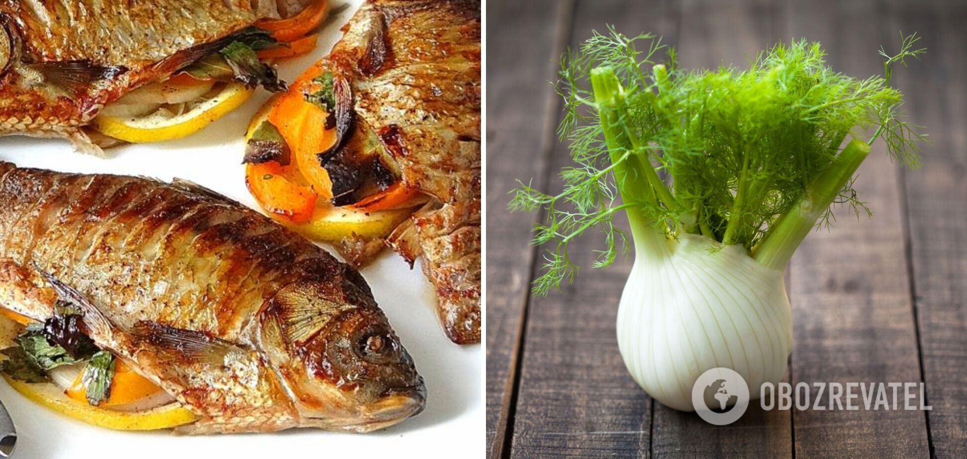 Carp with fennel and bread