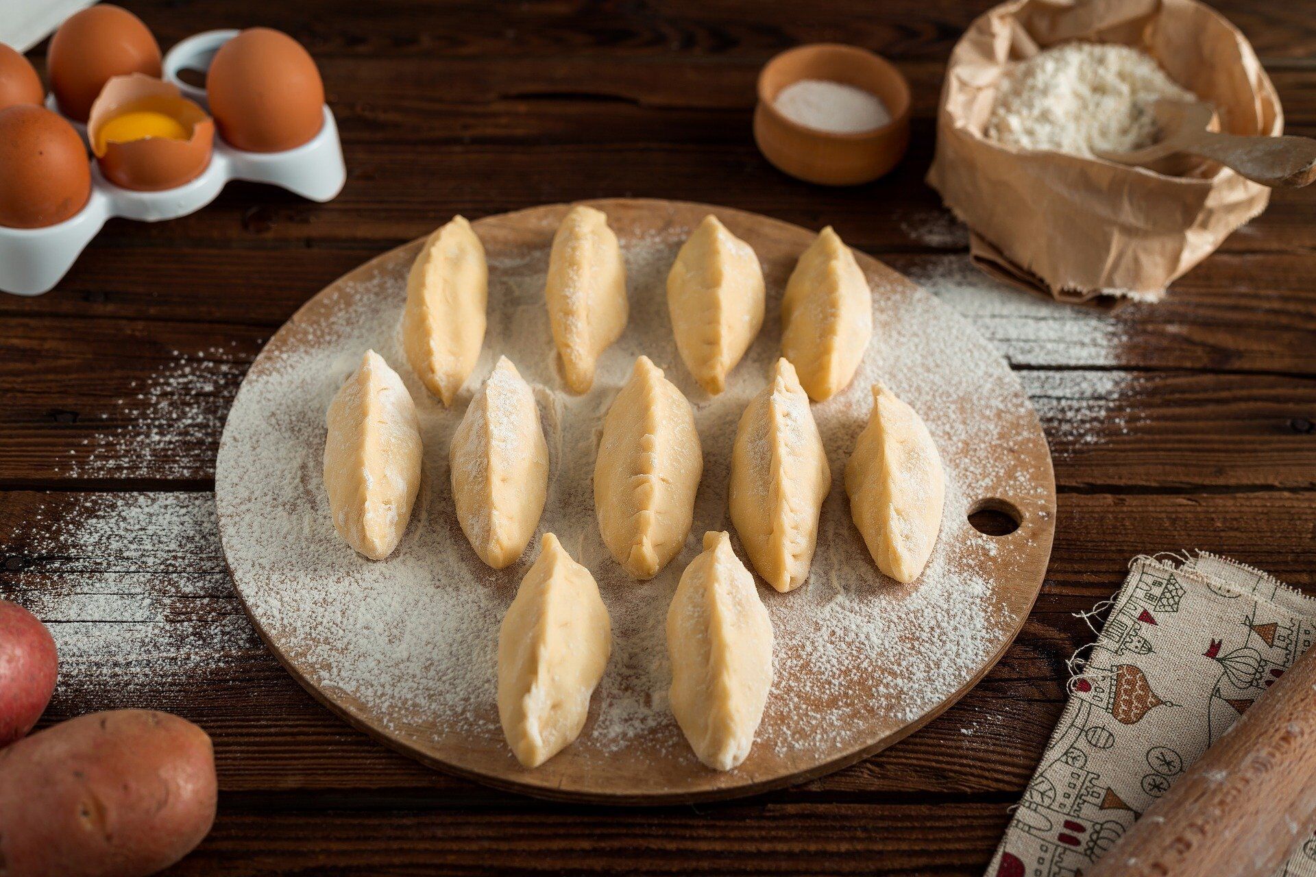 Dumplings with fish filling