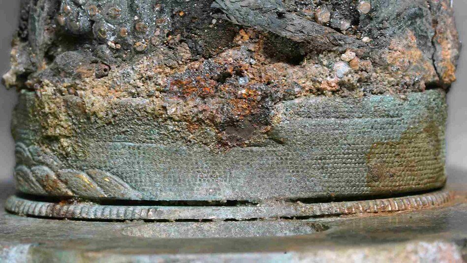 A 17th-century Japanese samurai sword was found among the wreckage of World War II in Germany. Photo