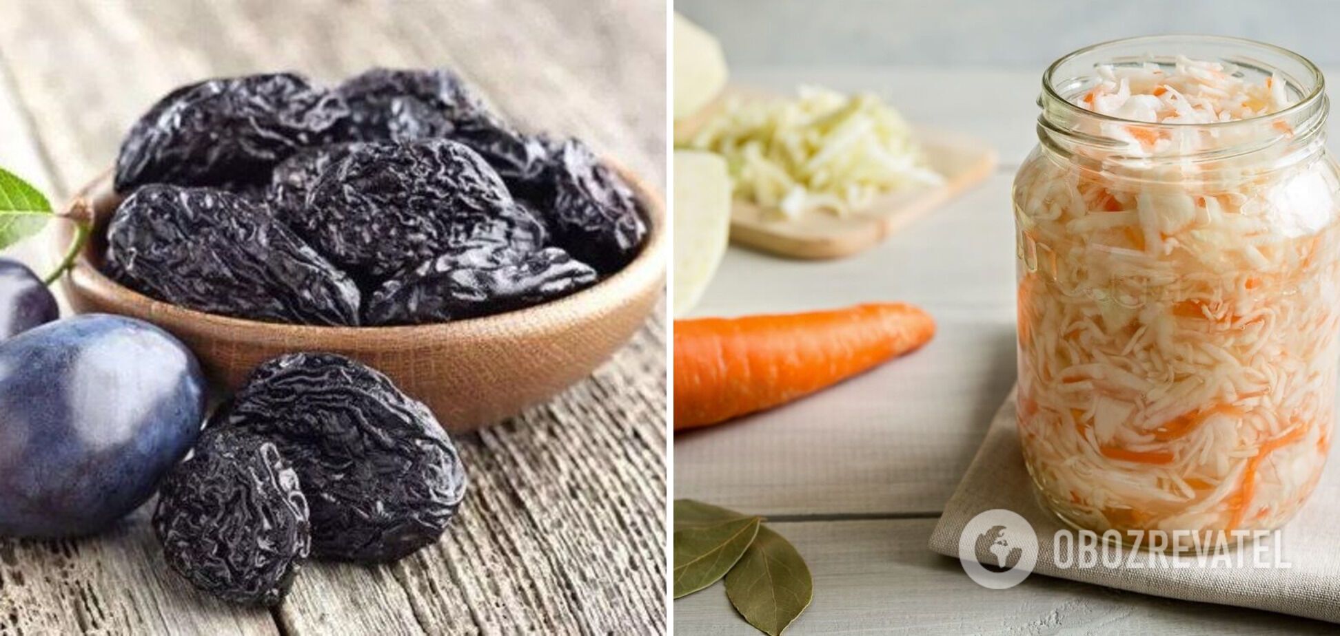 Prunes and sauerkraut - ingredients