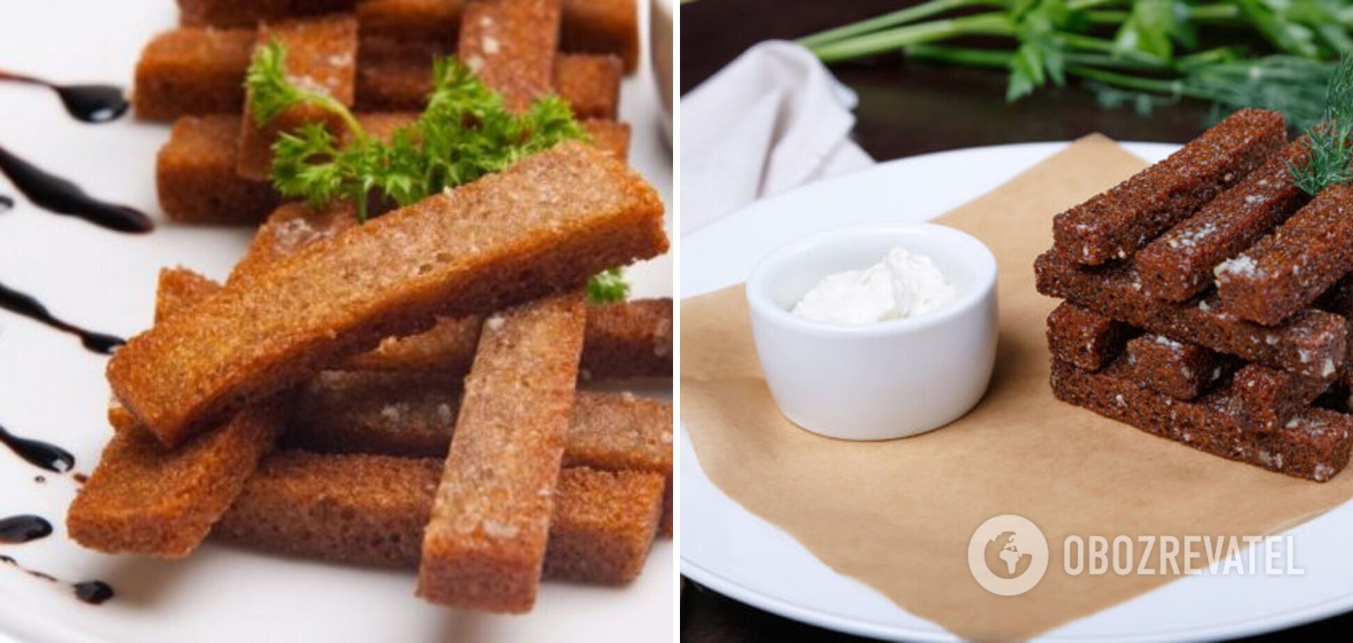 Croutons with garlic