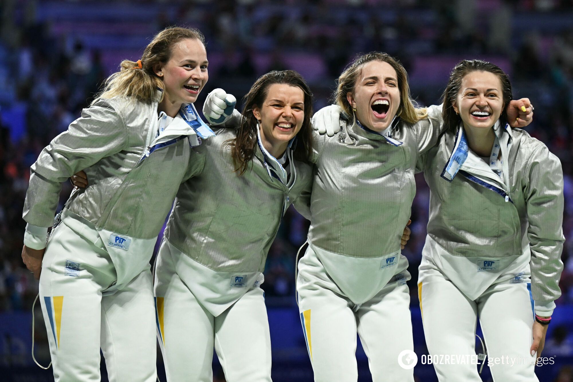 Ukraine won gold or silver at the 2024 Olympics, reaching the final in women's epee. Video