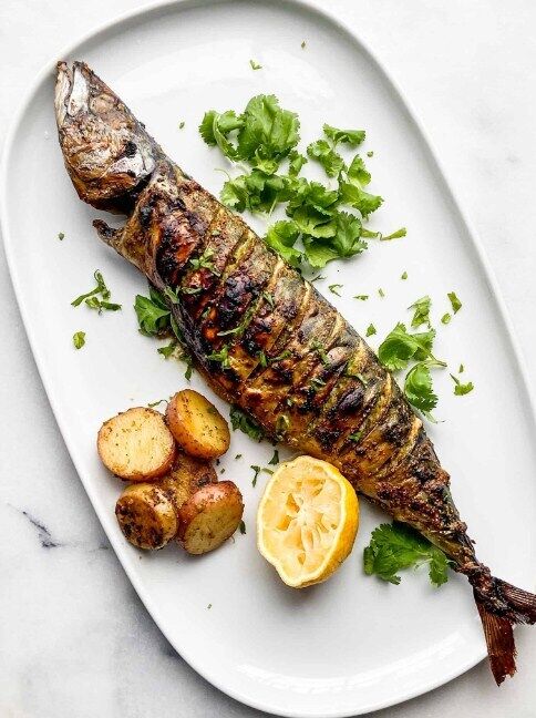 Baked mackerel