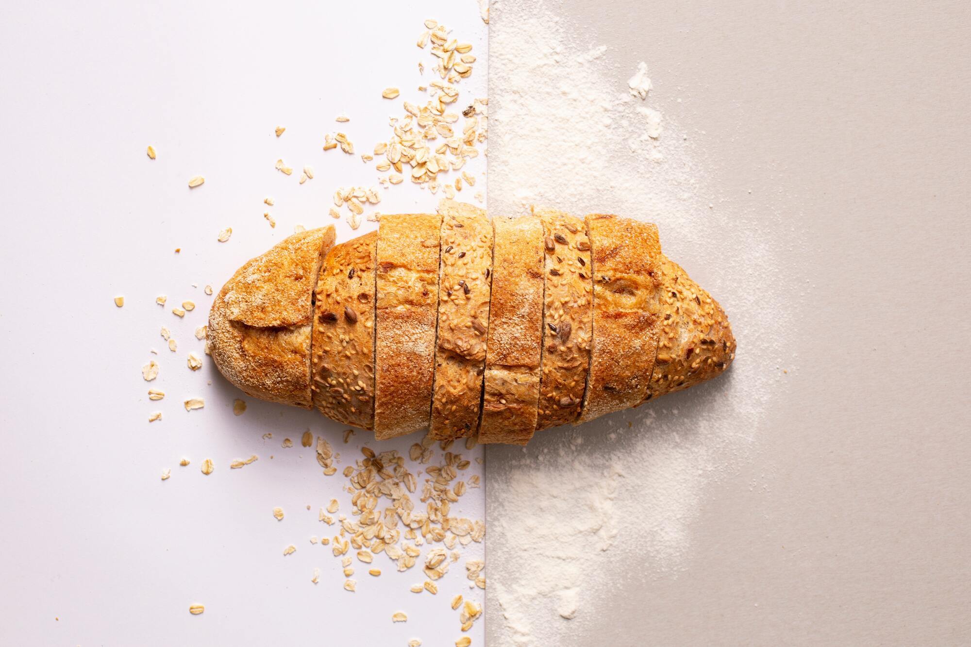 Homemade bread made from corn and wheat flour