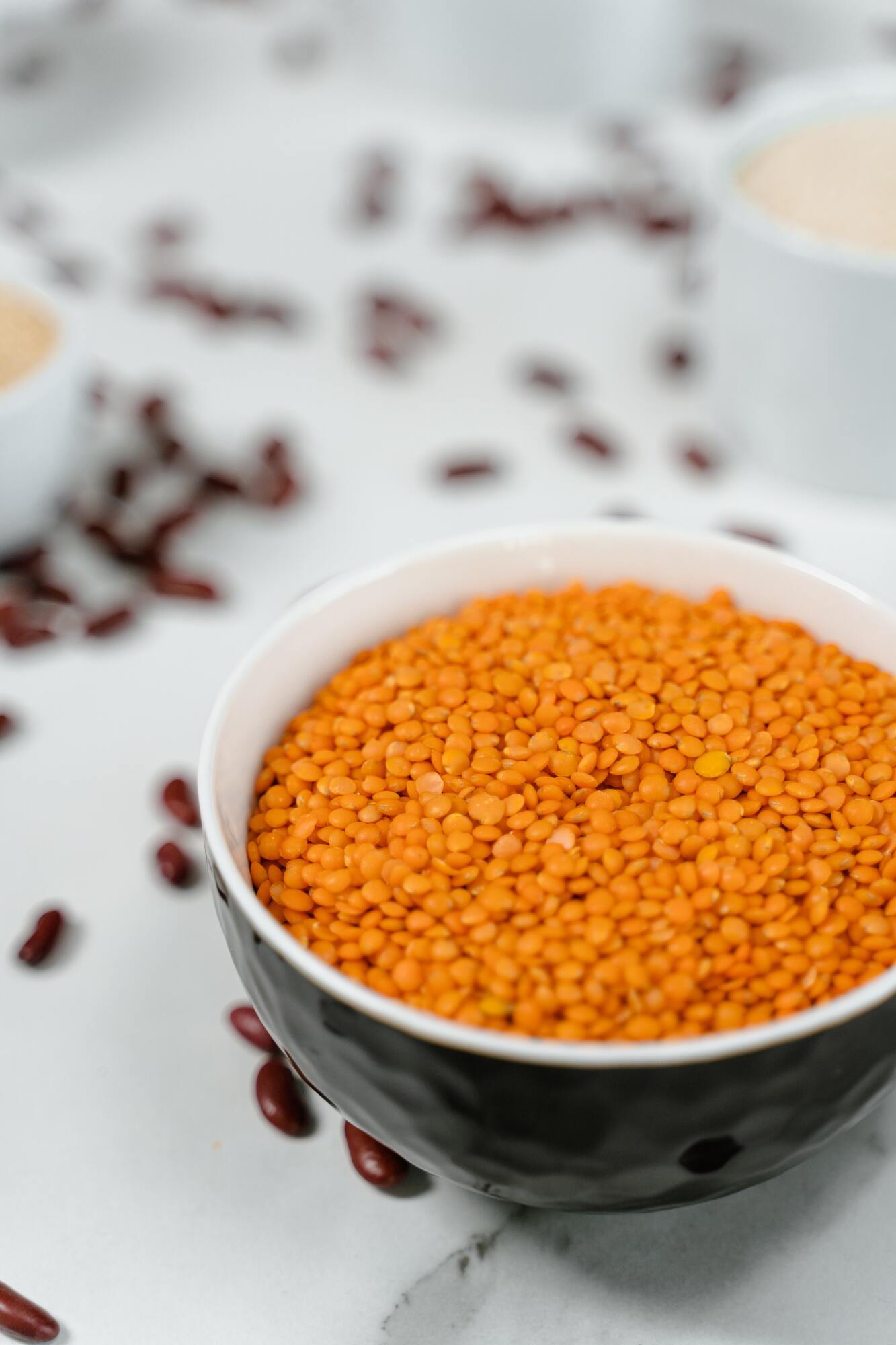 Lentils for dough