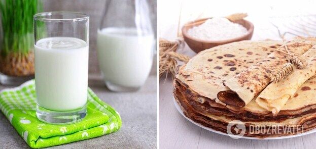 Pancakes on kefir