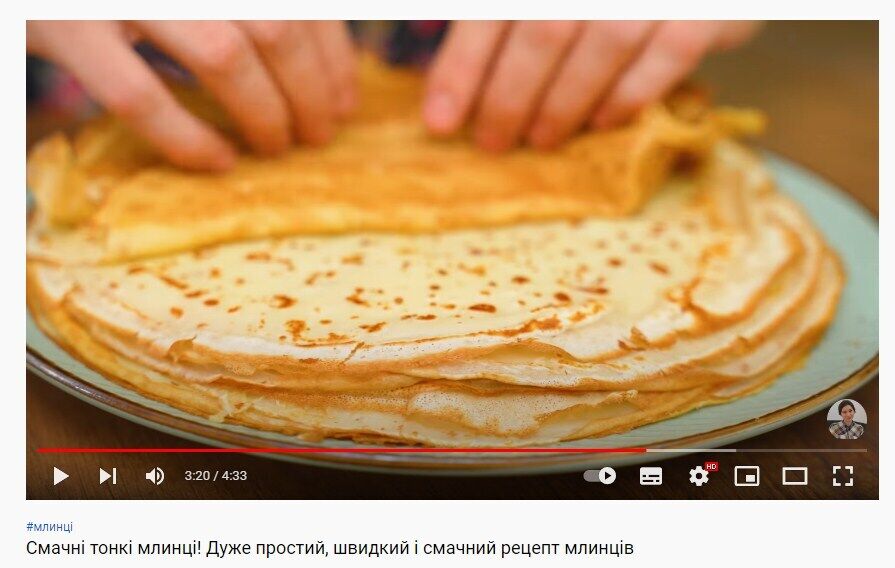 Recipe for universal pancakes with milk