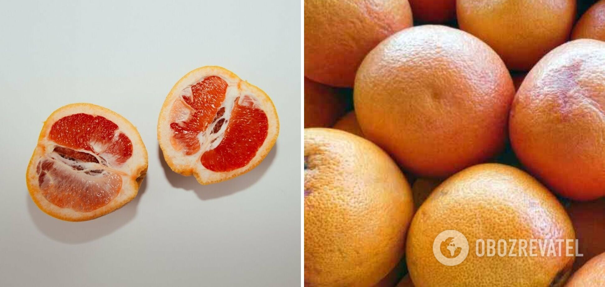 A ripe grapefruit has a rich color and uniform shape