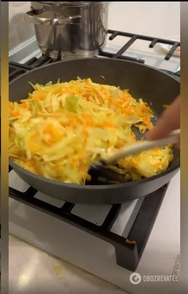 Preparing vegetables for a dish