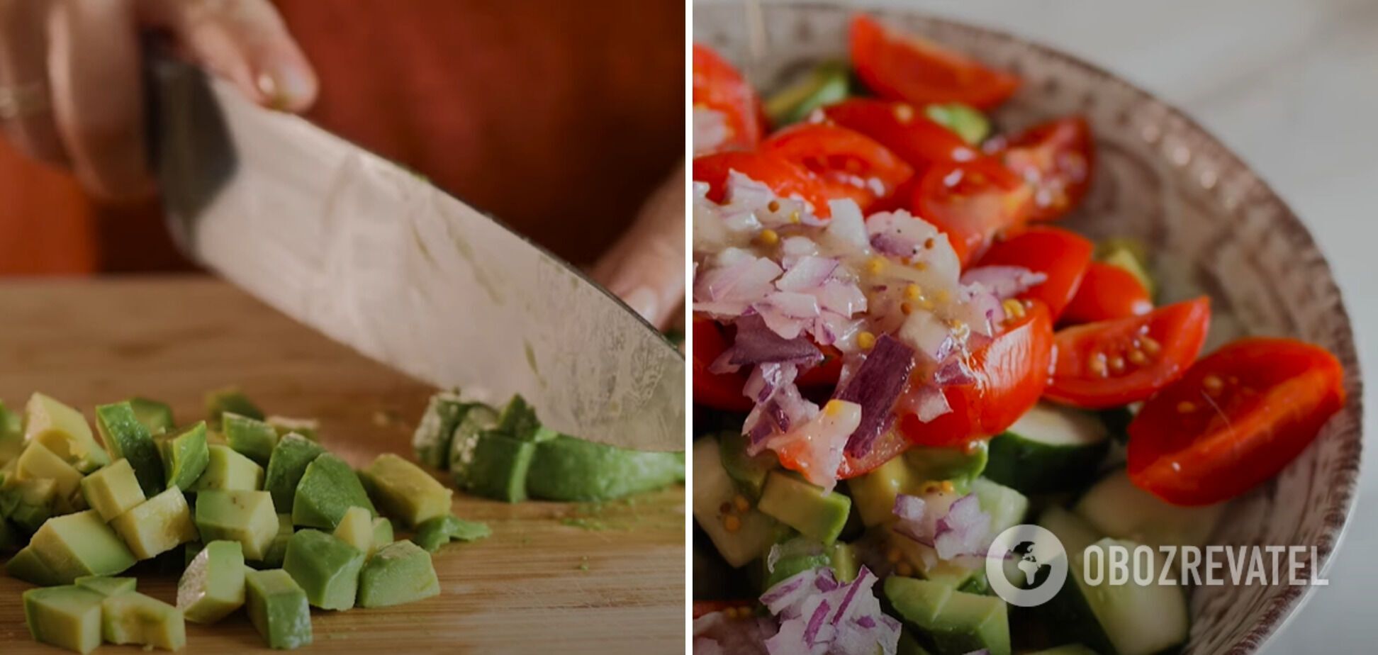 Corn and avocado - ingredients for a salad