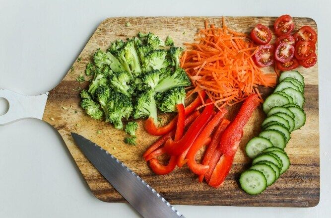 Cutlets with vegetables and groats.