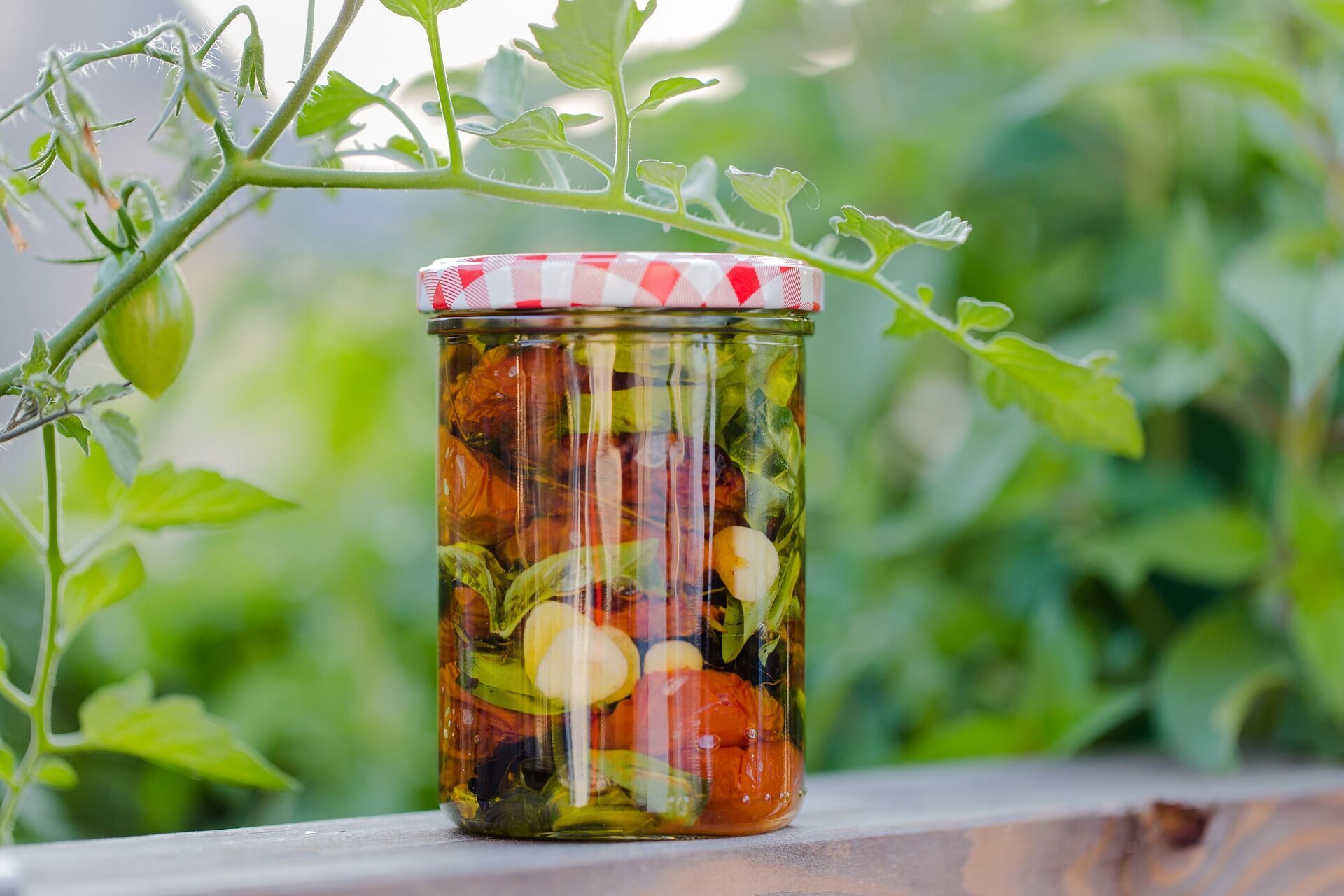 Sun-dried tomatoes in oil