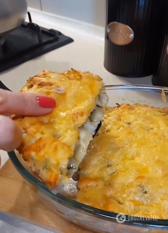 Lazy pita bread casserole for lunch: cooked without hassle