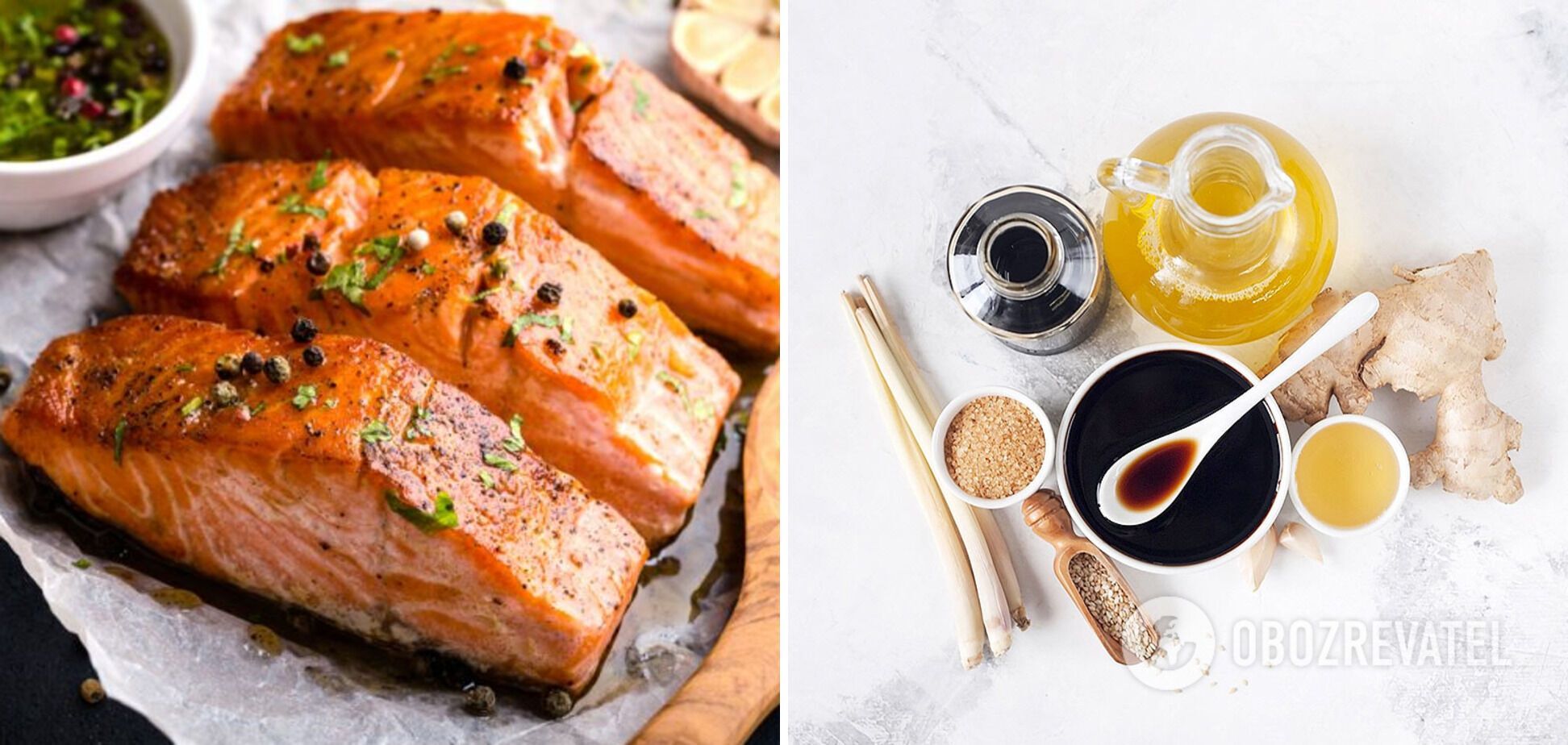 Mix the ingredients for the sauce and brush it over the salmon before baking