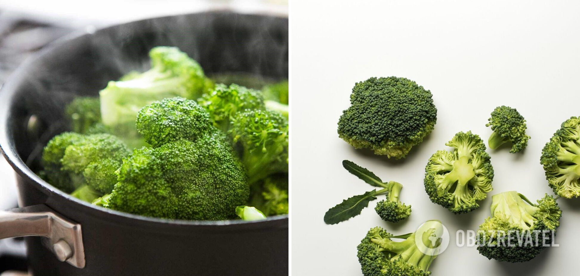 Broccoli should be boiled until half-cooked