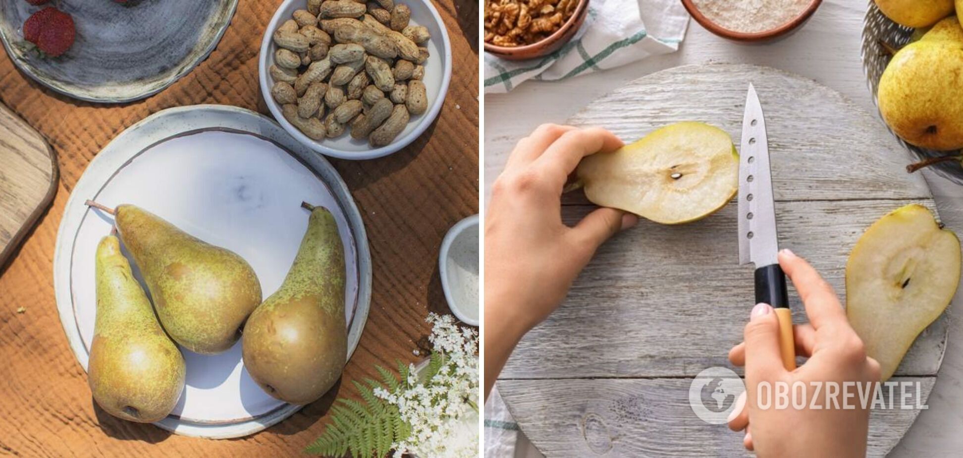 The pear peeling process