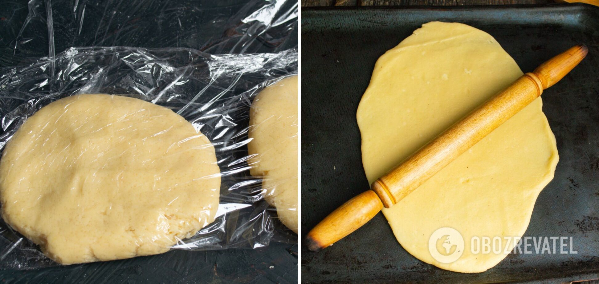 Thin dough for a galette