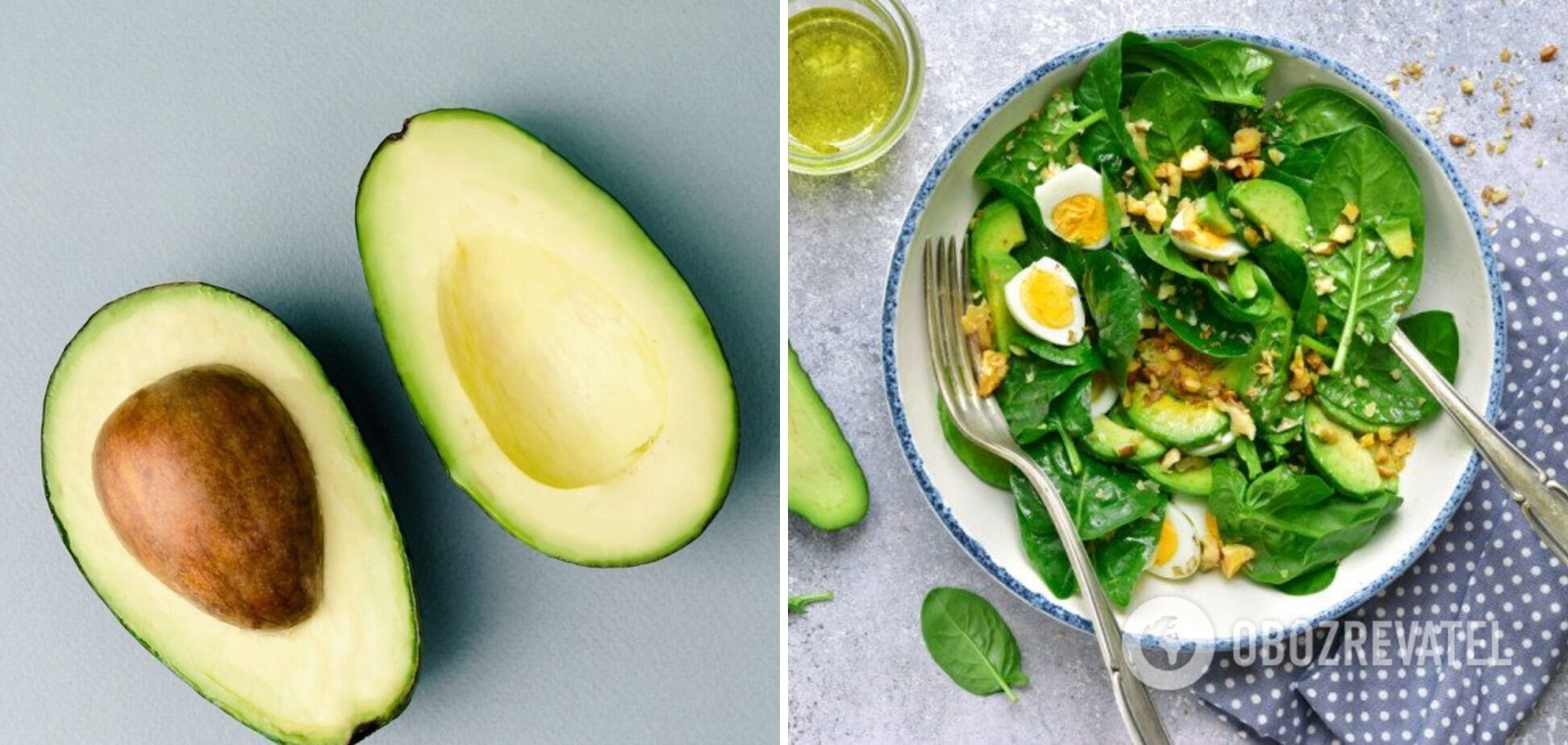 Salad with avocado and eggs