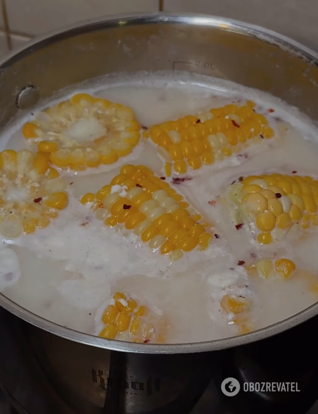 Cooking corn