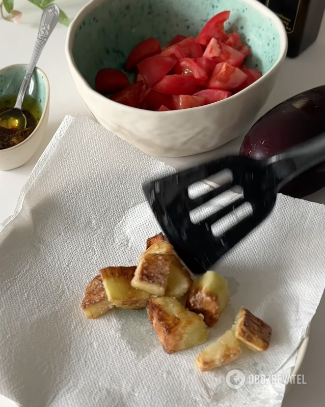 Fried eggplant