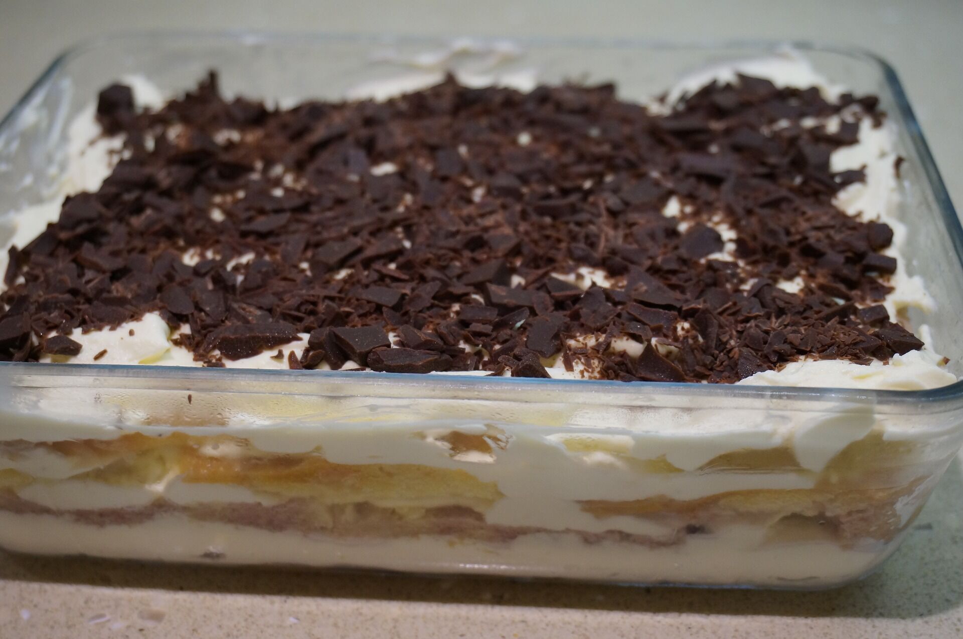 Tiramisu with chocolate