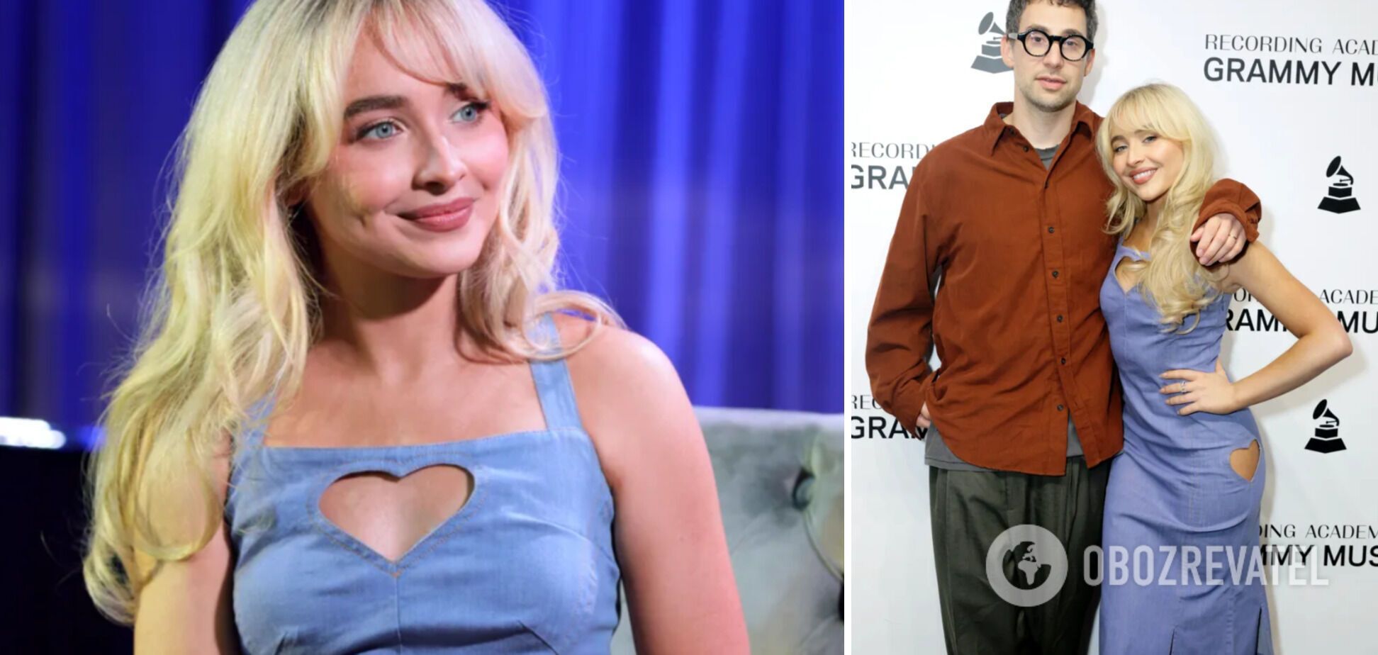 This is a signal to fashionistas: Sabrina Carpenter combines pin-up style with the denim dress trend