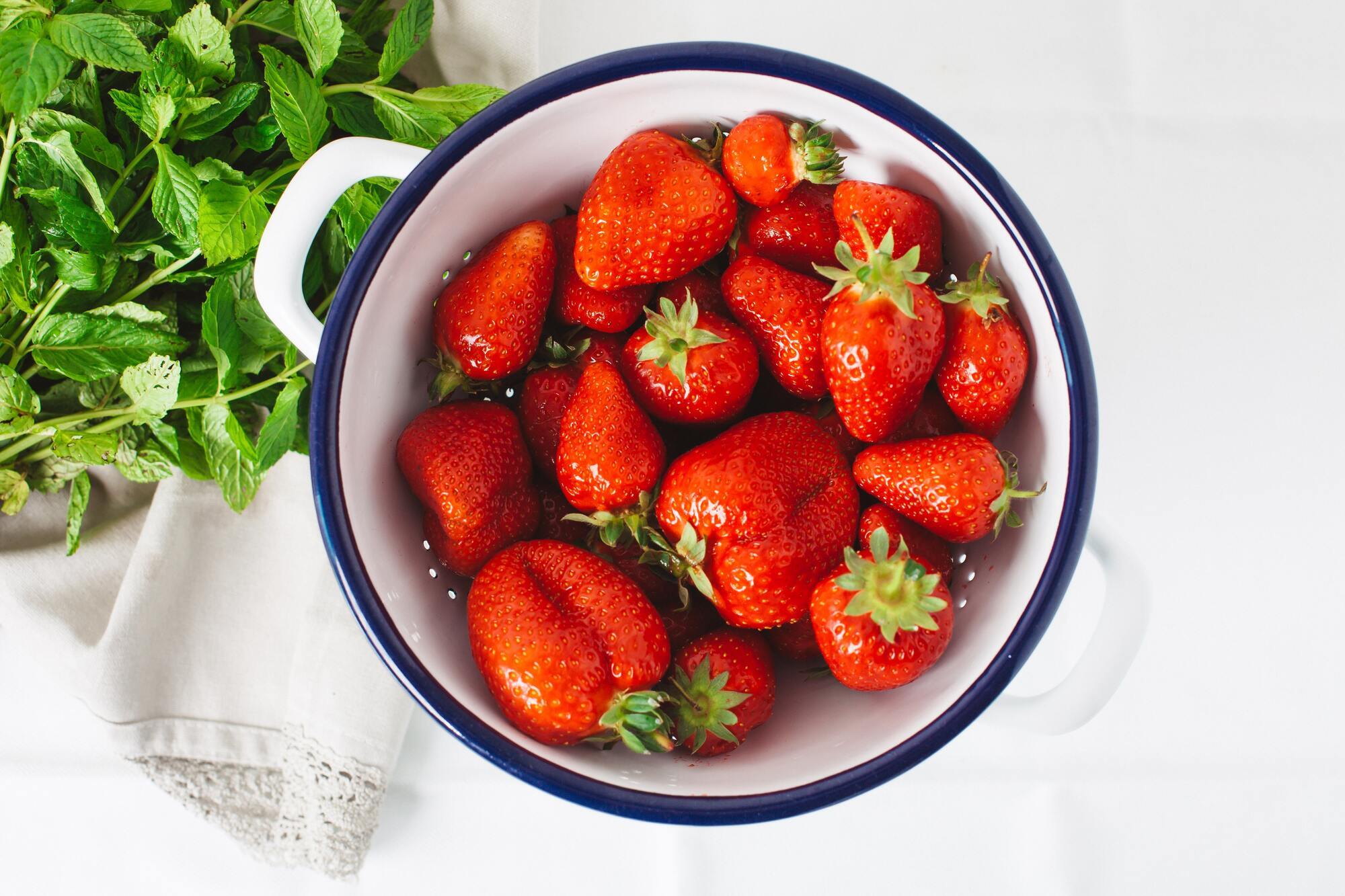 Homegrown strawberries.