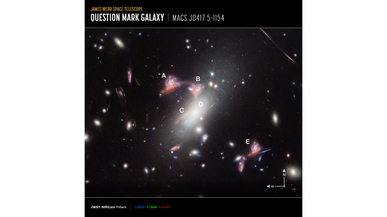 The James Webb Space Telescope captured a ''question mark'' of two galaxies in space. Photo