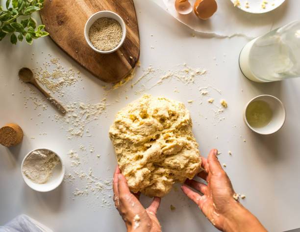 Yeast dough with milk.