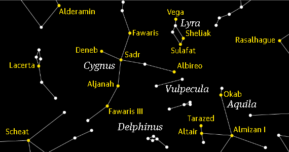 A swan flying along the Milky Way. The inhabitants of the Earth will see one of the brightest constellations of the night sky