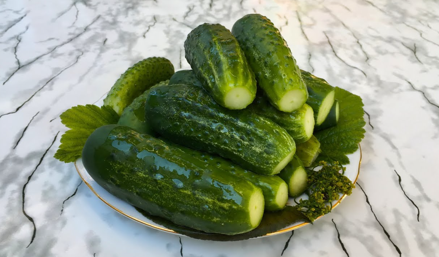 Ready cucumbers