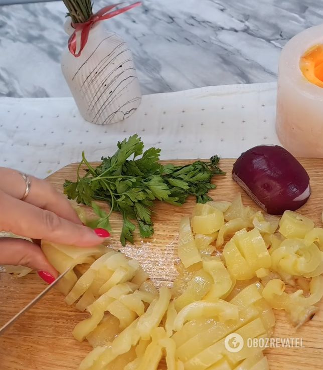 Preparing the dish