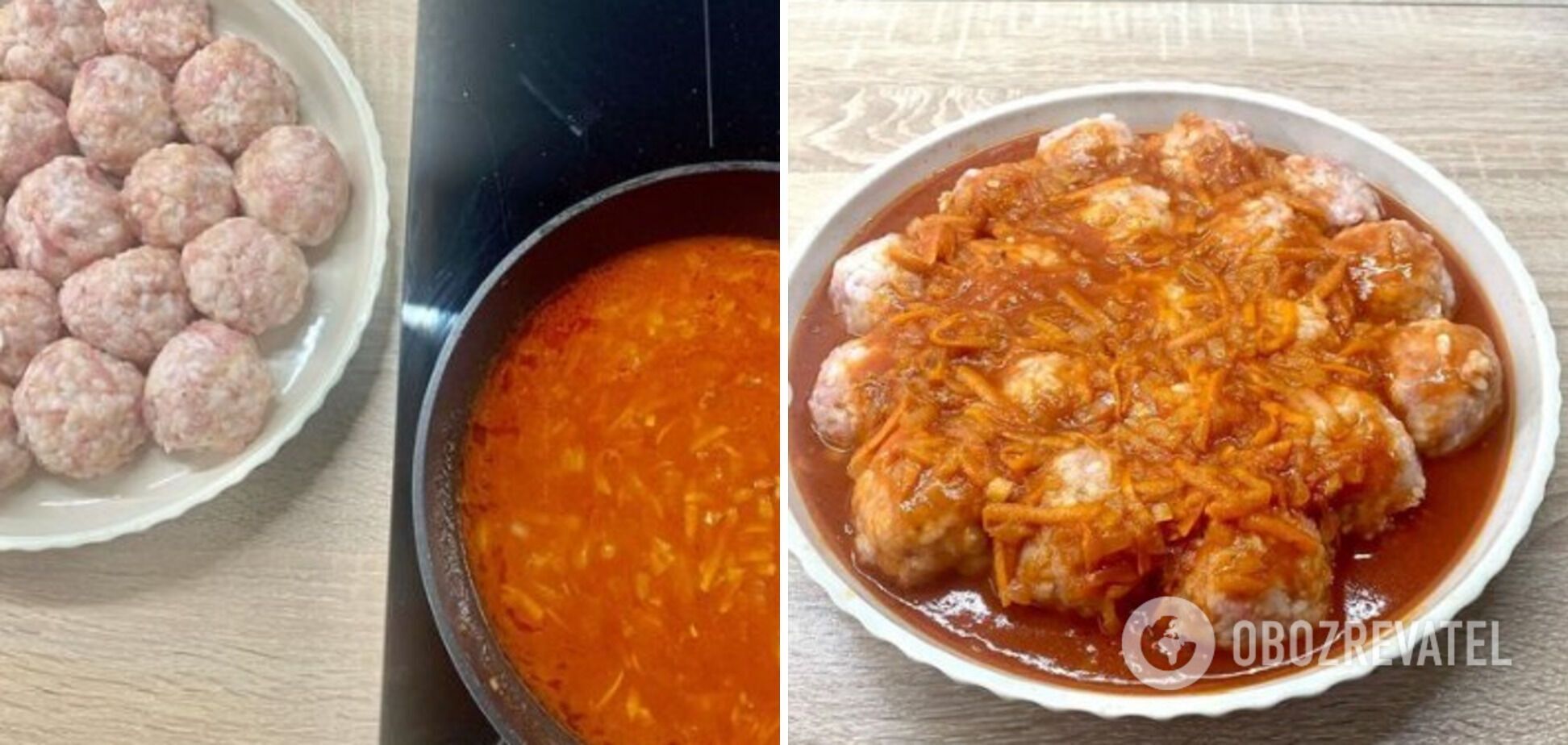 Meatballs in tomato sauce in the oven.