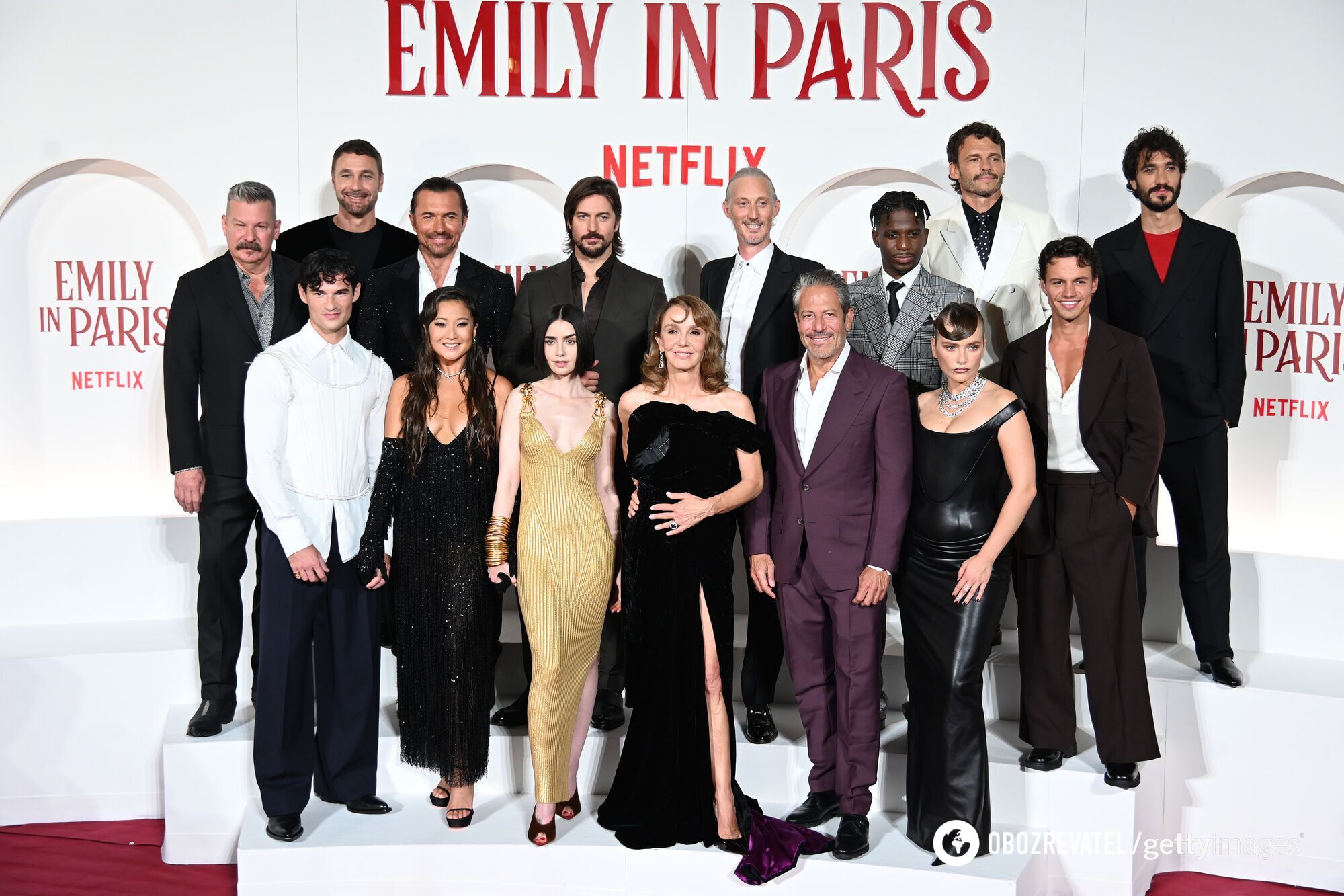 ''Naked'' dress and bizarre shoes: the stars of ''Emily in Paris'' came to the premiere in spectacular images. Photo