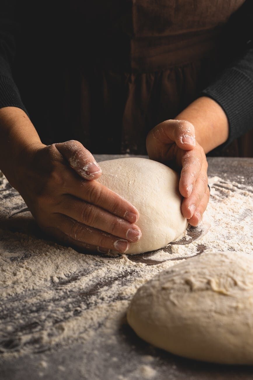 Yeast-free water-based dough.