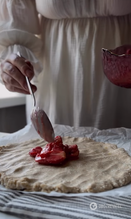 Easy strawberry galette for tea: always crispy