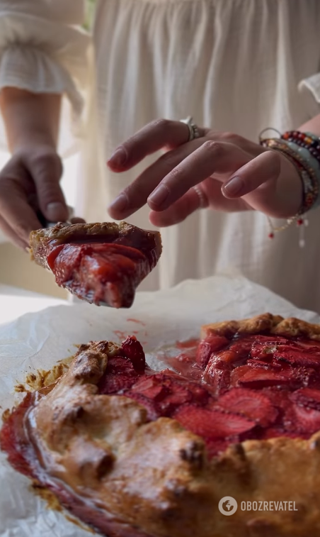 Easy strawberry galette for tea: always crispy