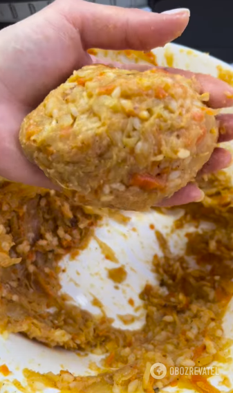 Lazy cabbage rolls in the oven: no need to steam cabbage