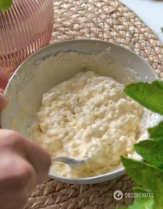 Cottage cheese batter.