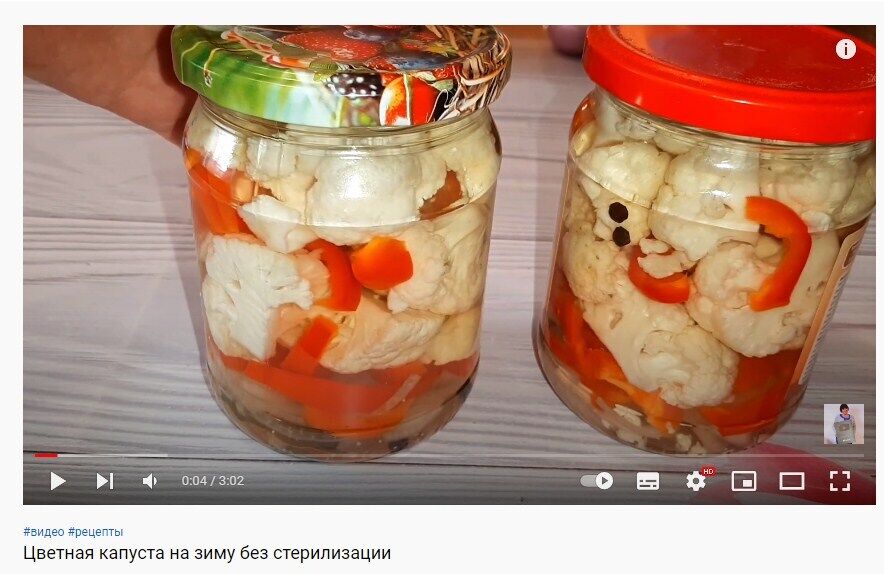 Recipe for pickled cauliflower for winter