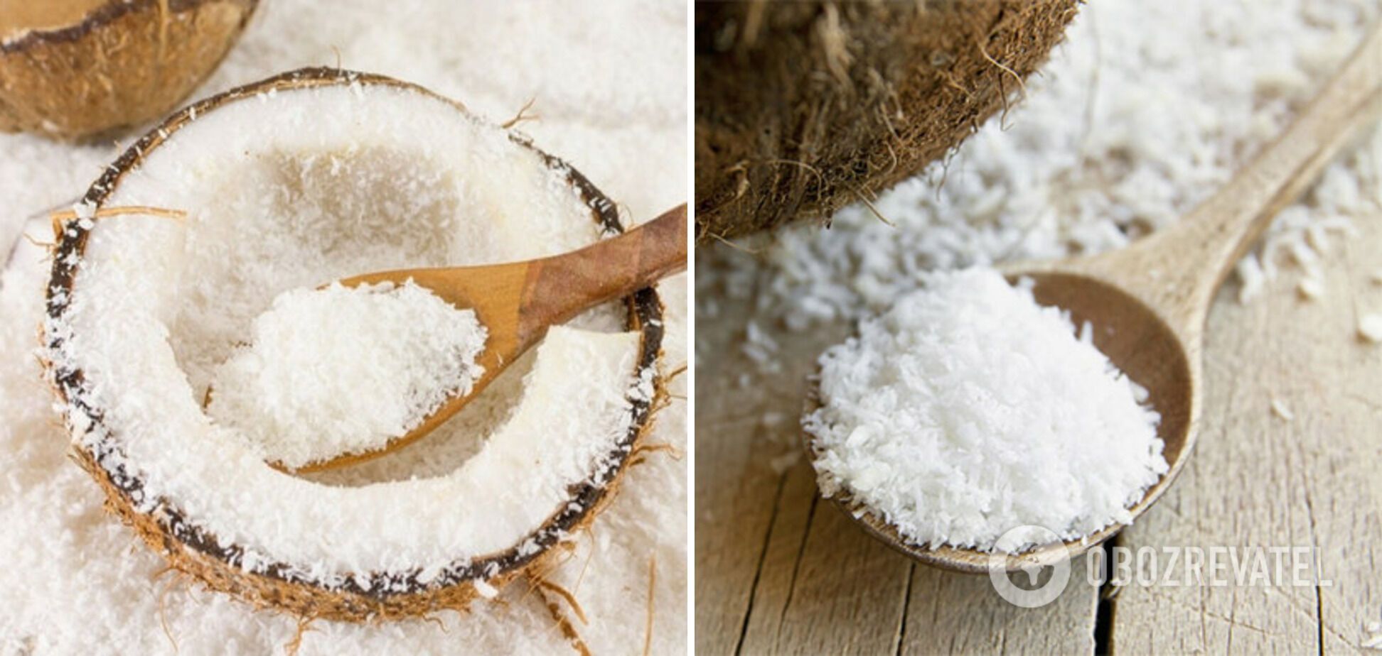 Coconut shavings for caving