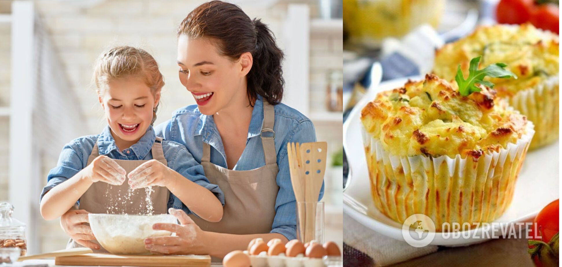 Making muffins with sausage and cheese