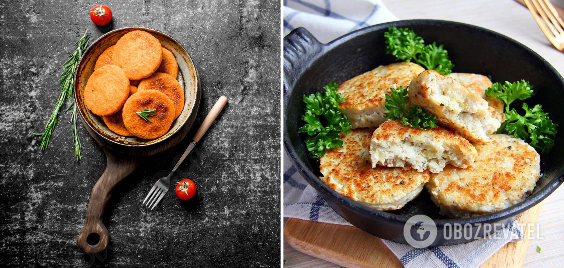 Fish cakes in a pan